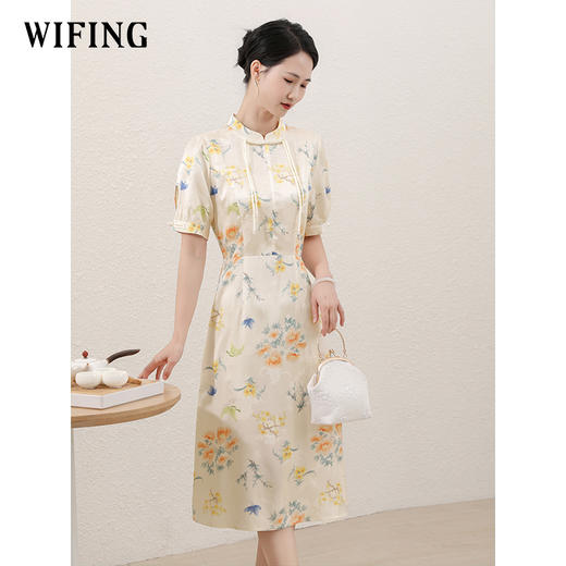 未风改良旗袍连衣裙女夏2024夏季新款新中式国风今年流行漂亮裙子 商品图0