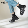 Safiya/索菲娅2024秋冬复古英伦风时尚厚底粗跟套筒百搭烟筒靴 SF44116409 商品缩略图0