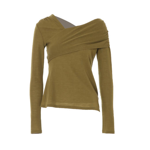 VIMAGE纬漫纪冬季新款时尚显瘦小众设计百搭收腰100%绵羊毛上衣V2213829 商品图6