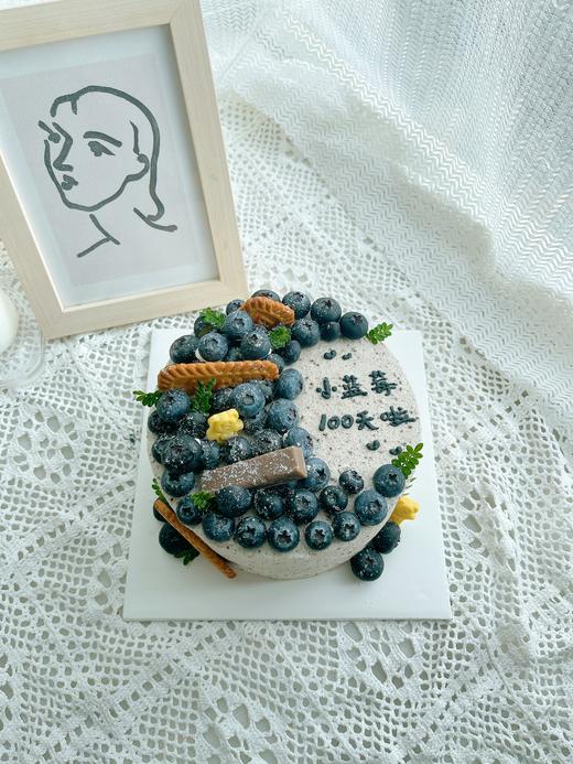 蓝莓奥利奥水果蛋糕（文字可改请备注一下） 商品图0