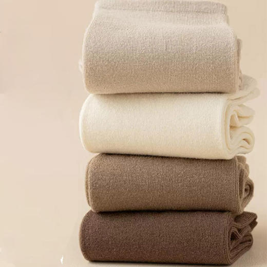 袜子女秋冬纯色百搭堆堆袜中筒袜舒适月子袜日系复古女士软糯长袜 商品图2