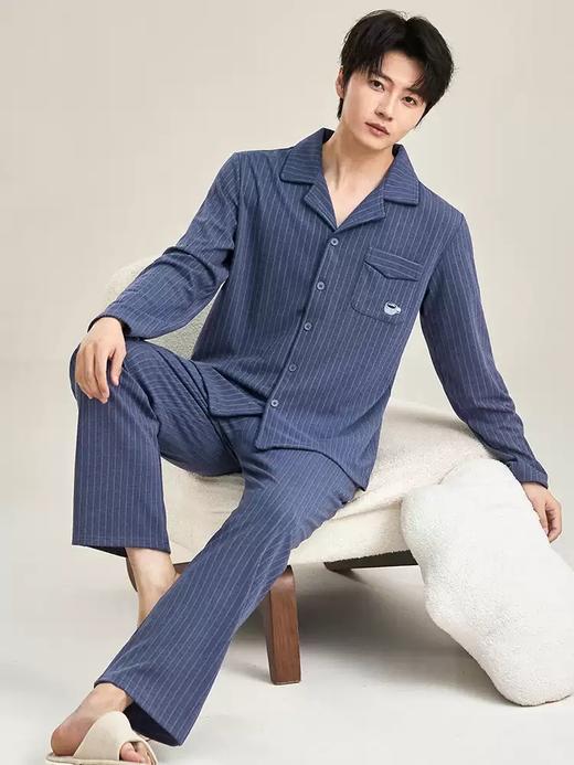 康妮雅男式长袖长裤开襟套装 商品图5