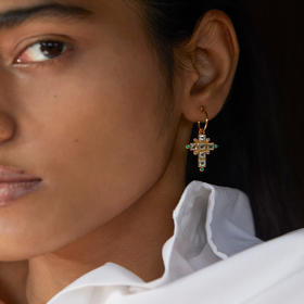 北京仓｜Dorothee sausset-Santa Cruz Bo 3-圣克鲁斯 碧玺 绿玛瑙 耳环［法国设计师］