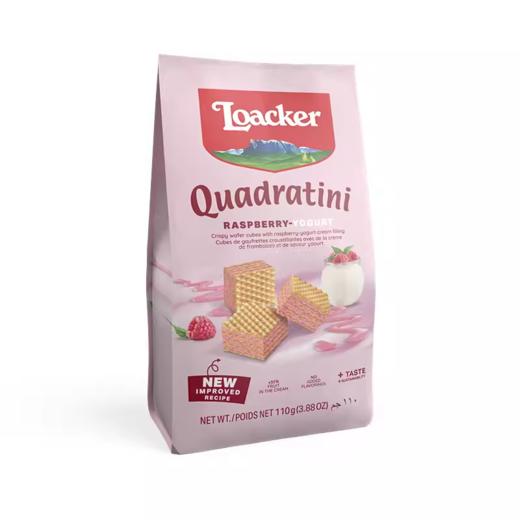 莱家Loacker 覆盆子酸奶味粒粒装威化饼干 110g/袋 商品图0