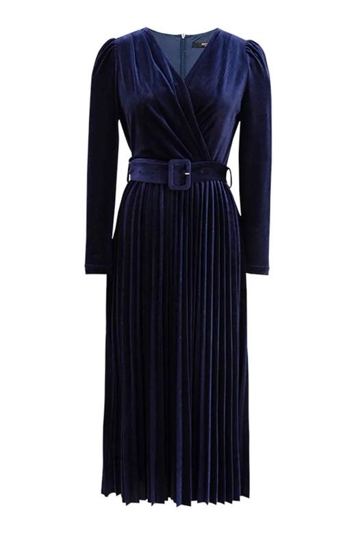 ROEYS HOUSE 宝蓝色压褶连衣裙 10755 商品图4