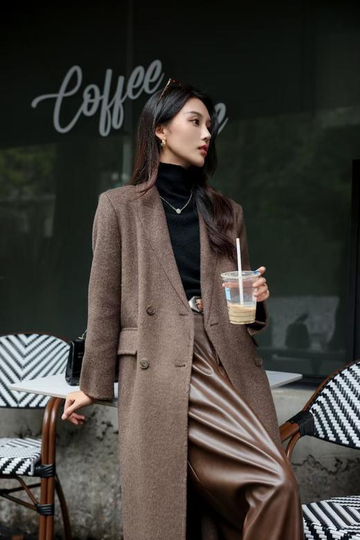 骆驼绒丝澳毛大衣 商品图1