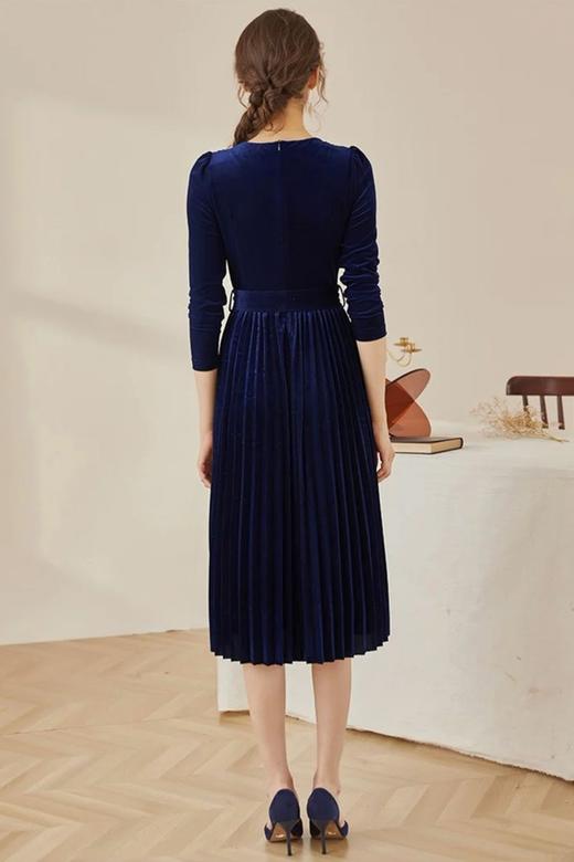 ROEYS HOUSE 宝蓝色压褶连衣裙 10755 商品图2