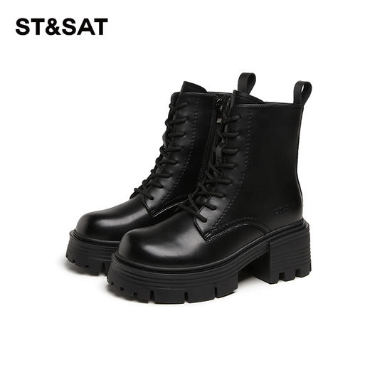 星期六经典简约百搭加绒厚底马丁靴SS341180HR 商品图8