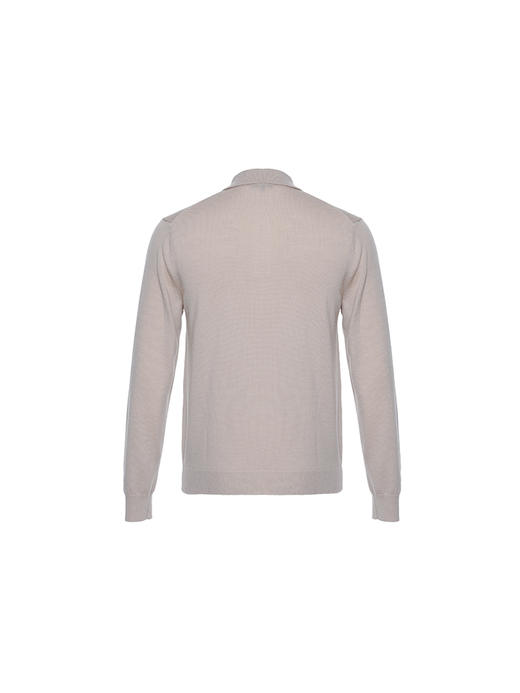 callisto粉色绵羊毛翻领毛衣 商品图1