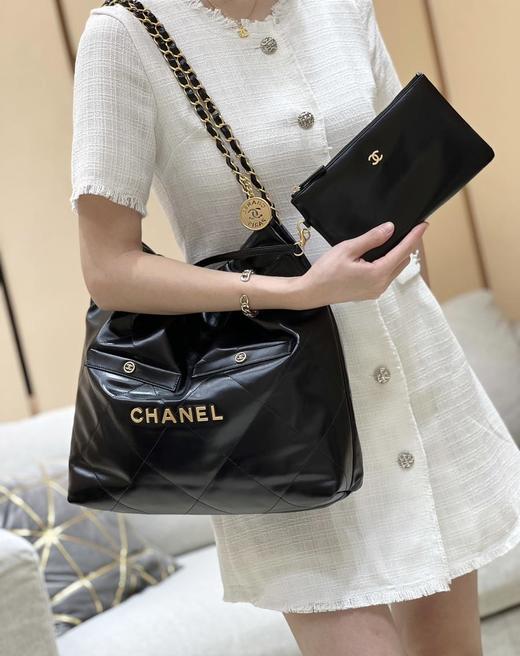 香奈儿24B22BAG双口袋黑金（HH） 商品图6