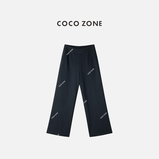COCO ZONE 简约松紧腰休闲裤通勤风纯色直筒裤CC2C2214 商品图1