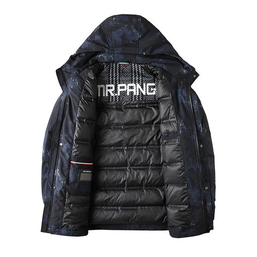 【特大码】【新款DPX】大依优型大码潮款迷彩工装连帽羽绒服鸭绒外套休闲胖子大码男休闲宽松加肥加大上衣 商品图1