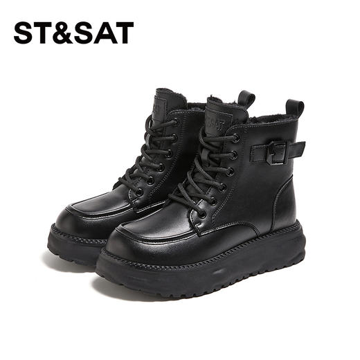 星期六休闲百搭加绒厚底保暖马丁靴SS341181HG 商品图7