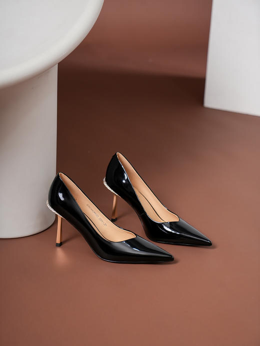 豪麟名鞋奥莱迪嘉女鞋皮鞋牛移膜革DJHJA42WP023黑色  原价1960元 商品图2