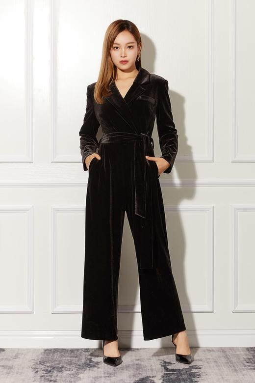 ESTELLICA 黑色收腰连体裤 10778 商品图1