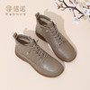 信诺舒适平底女鞋不加绒单靴2024新款秋冬季短靴厚底妈妈鞋子皮鞋M203-6TC 商品缩略图2