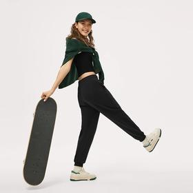 李宁运动潮流系列女子宽松束脚冰感舒适卫裤AKLU330