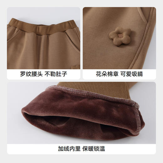 女童海岛绒慢跑裤冬季新款安奈儿童装实体店同款XG446746 商品图4