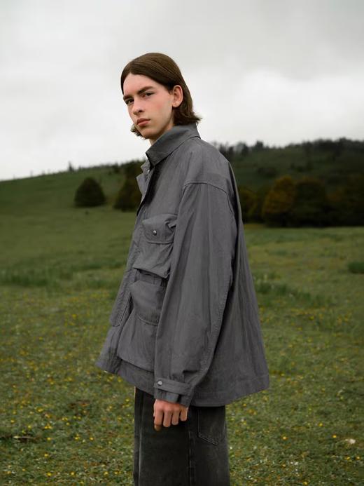 Evistub/E-4QWT702/进口华达呢混纺猎装山地多袋工装夹克外套 商品图2