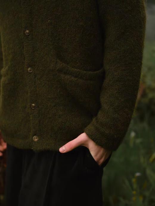 Evistub/E-4QMY727/羊驼长毛混纺绞花保暖毛衣外套 商品图3