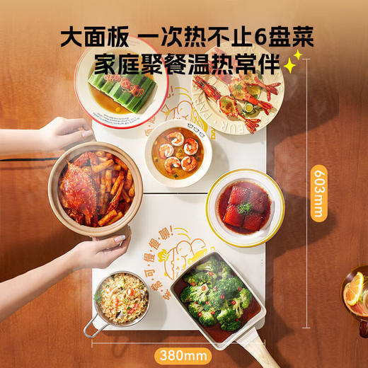 大宇（DAEWOO）暖菜板 饭菜保温板热菜板 加热桌垫菜板 电热折叠热饭热菜神器家用加热多功能定时 WB09 商品图0