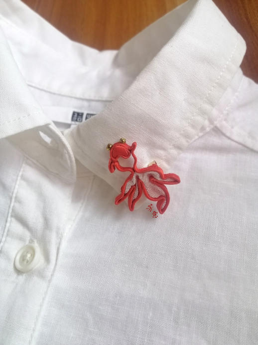 双鱼盘扣胸针○芳意旗袍 商品图5