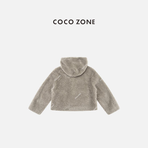COCO ZONE 100绵羊毛连帽外套时尚牛角扣上衣CC2C2220 商品图1