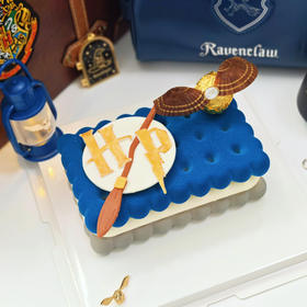 哈利波特拉文克劳金色飞贼Emoji方形蛋糕