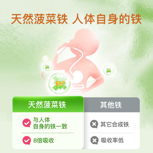【🎁实付759送VC】inne天然菠菜铁婴幼儿儿童补铁剂宝宝贫血 商品图1