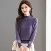 CC-101-58015秋冬新款半高领复古厚款毛衣女慵懒针织打底衫保暖内搭可外穿 商品缩略图1