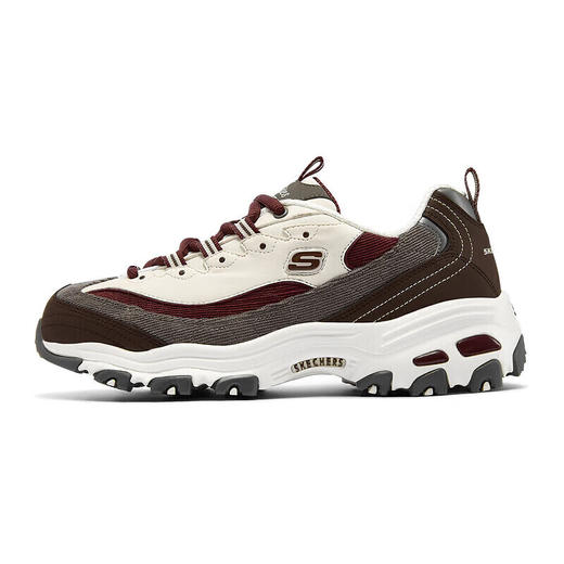 Skechers斯凯奇拼接厚底老爹鞋女休闲运动鞋149906-BUGY 棕红色/灰色 商品图4