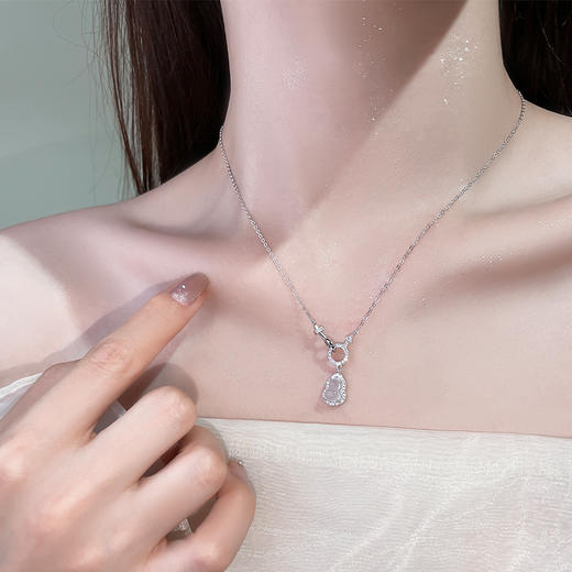 【冰清玉洁】纯银葫芦玉髓项链【JHY-N001686B】 商品图1