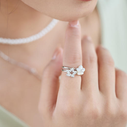 【明星同款】【木棉花戒指】Fanci范琦 致橡树系列 叠戴女戒 闺蜜同款 下单即赠精美包装+顺丰包邮+运费险 商品图3