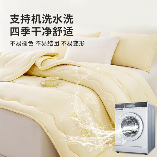皇冠T3434沐逸抗菌大豆四季被奶黄色 商品图4
