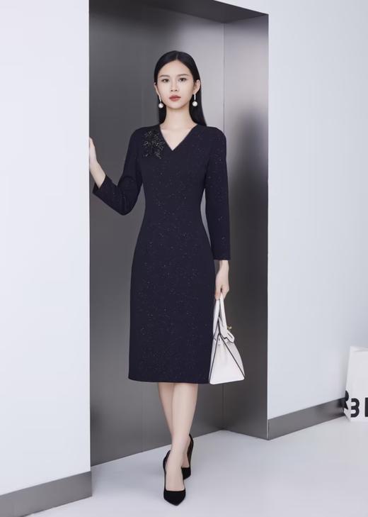 漆黑色知性风~连衣裙HJ3S79 商品图0