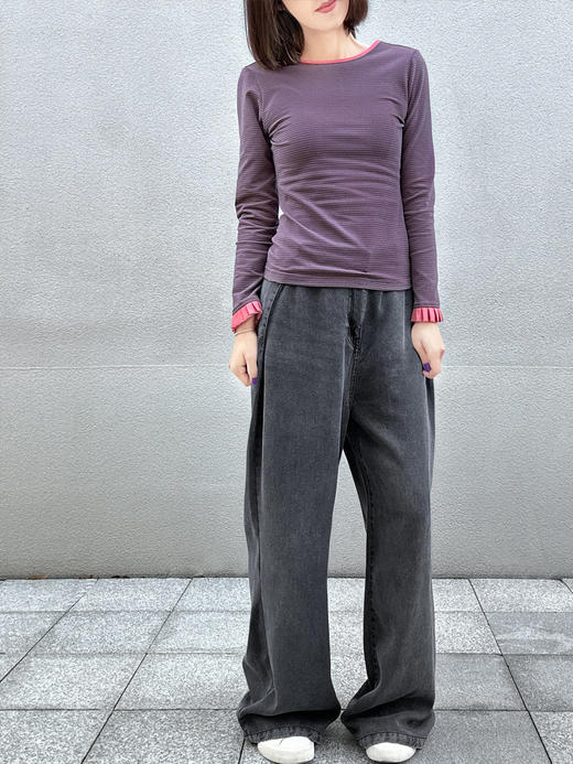 TYNVIE 水洗直筒牛仔裤 商品图1