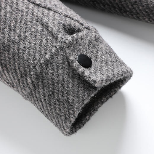 【新款DAB】大依优型大码男装羊毛呢双面呢大衣大衣外套手工呢子中长款胖子休闲男士 商品图7