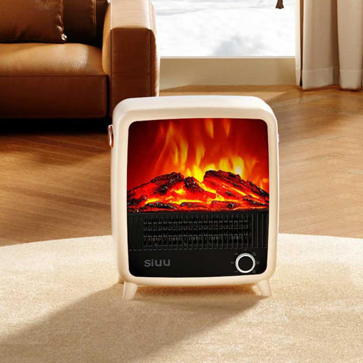 西佑SIUU【5D火焰】壁炉取暖器台地两用烤火炉 大面积轻音节能电热风扇炭火暖风机SN2403 商品图6