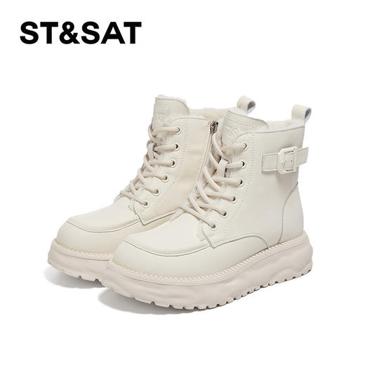 星期六休闲百搭加绒厚底保暖马丁靴SS341181HG 商品图6