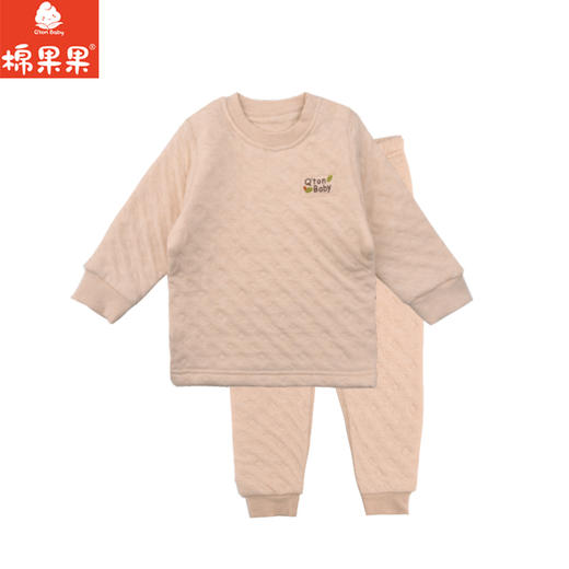 棉果果冬季新品专柜同款彩棉空气层套头套装M401302699612 商品图0