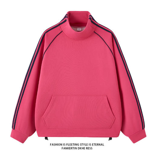 【加绒】【新款DSY】大依优型大码加绒立领套头卫衣长袖加肥加大休闲运动上衣男打底衫胖子冬季保暖 商品图5