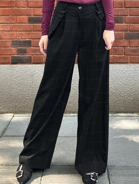 TYNVIE 袋口风琴褶装饰休闲裤