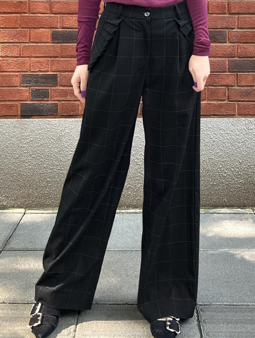 TYNVIE 袋口风琴褶装饰休闲裤 商品图0