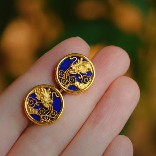 龢盒原创 风生水起·游龙袖扣 商品图2