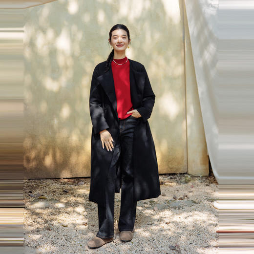 2024秋季新款黑灰色复古水洗宽松直筒显瘦休闲感百搭快乐牛仔裤女 商品图2