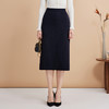 EITIE爱特爱气质优雅高级深海蓝高腰包臀过膝a字半身裙冬季新款D2406403 商品缩略图2