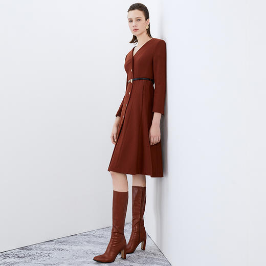 EITIE爱特爱冬季新款法式优雅气质显瘦连衣裙7607315 商品图1