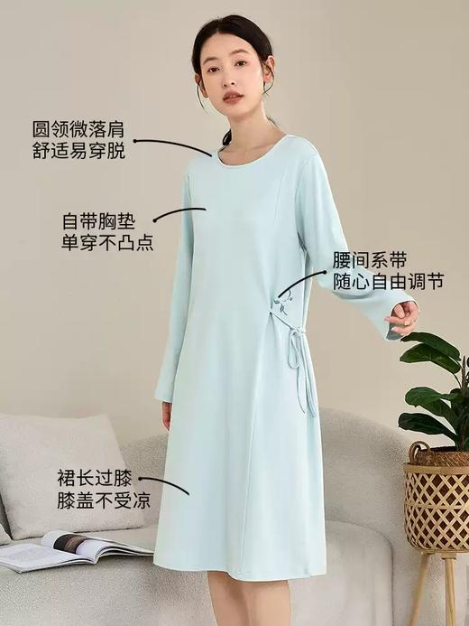 康妮雅女式长袖睡裙 商品图3