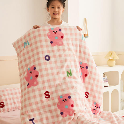 【幼儿园儿童专属】秋冬加厚牛奶绒三件套 保暖蓄热单被套、被套被芯 商品图5