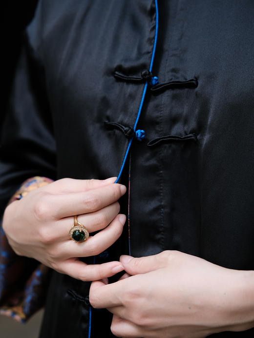 盛唐牡丹| 六合花开宋锦对襟外套(不夹棉) [特价品] 商品图5